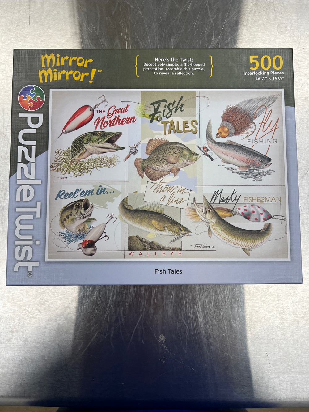 Puzzle Twist Mirror Mirror Fish Tales 500-Piece Puzzle